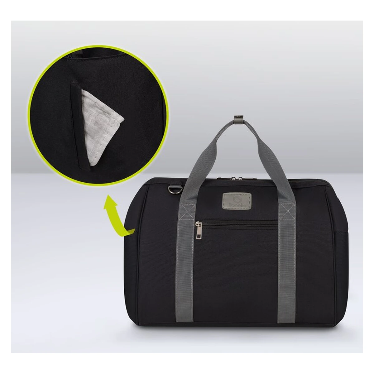 Geanta pentru mamici Ida Cu multiple compartimente, Negru [14]