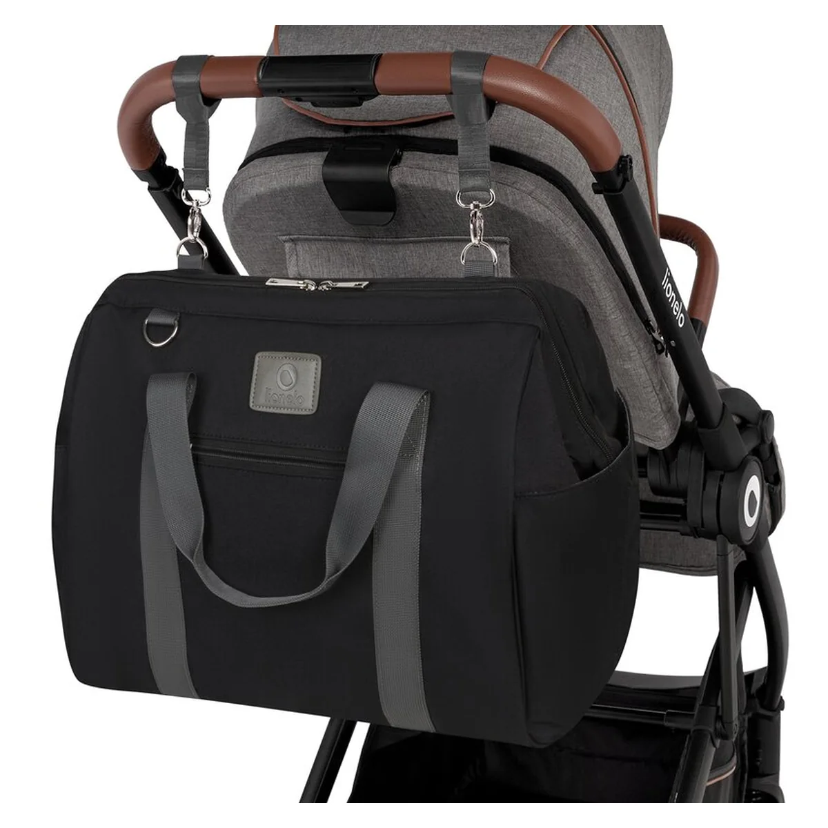 Geanta pentru mamici Ida Cu multiple compartimente, Negru [13]