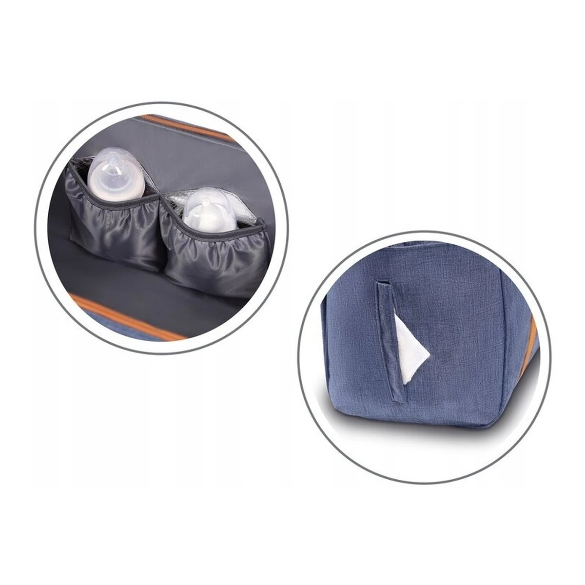 Geanta pentru mamici, Lionelo, Ida, Cu multiple compartimente, Albastru [14]