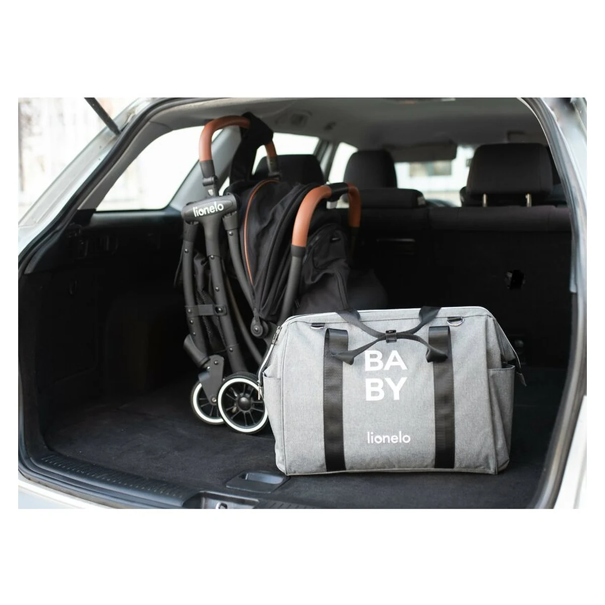 Geanta pentru mamicI, Lionelo, Ida, Cu multiple compartimente, Gri [19]