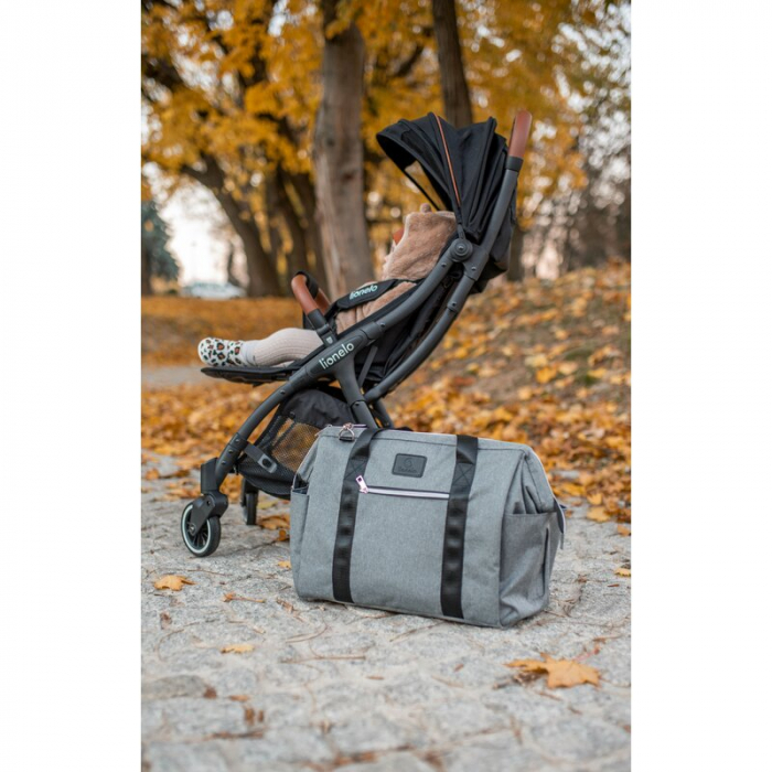 Geanta pentru mamicI, Lionelo, Ida, Cu multiple compartimente, Gri [19]
