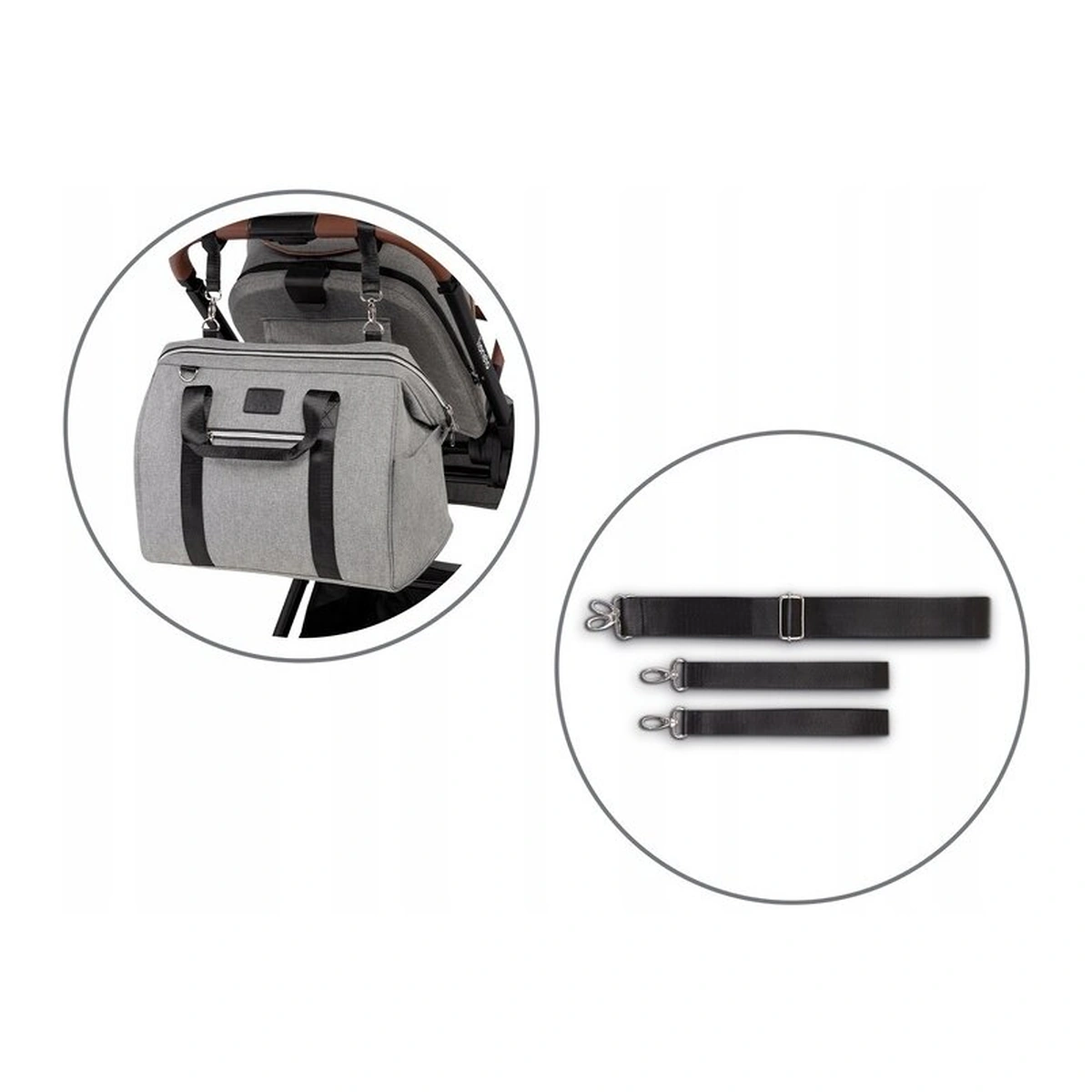 Geanta pentru mamicI, Lionelo, Ida, Cu multiple compartimente, Gri [15]