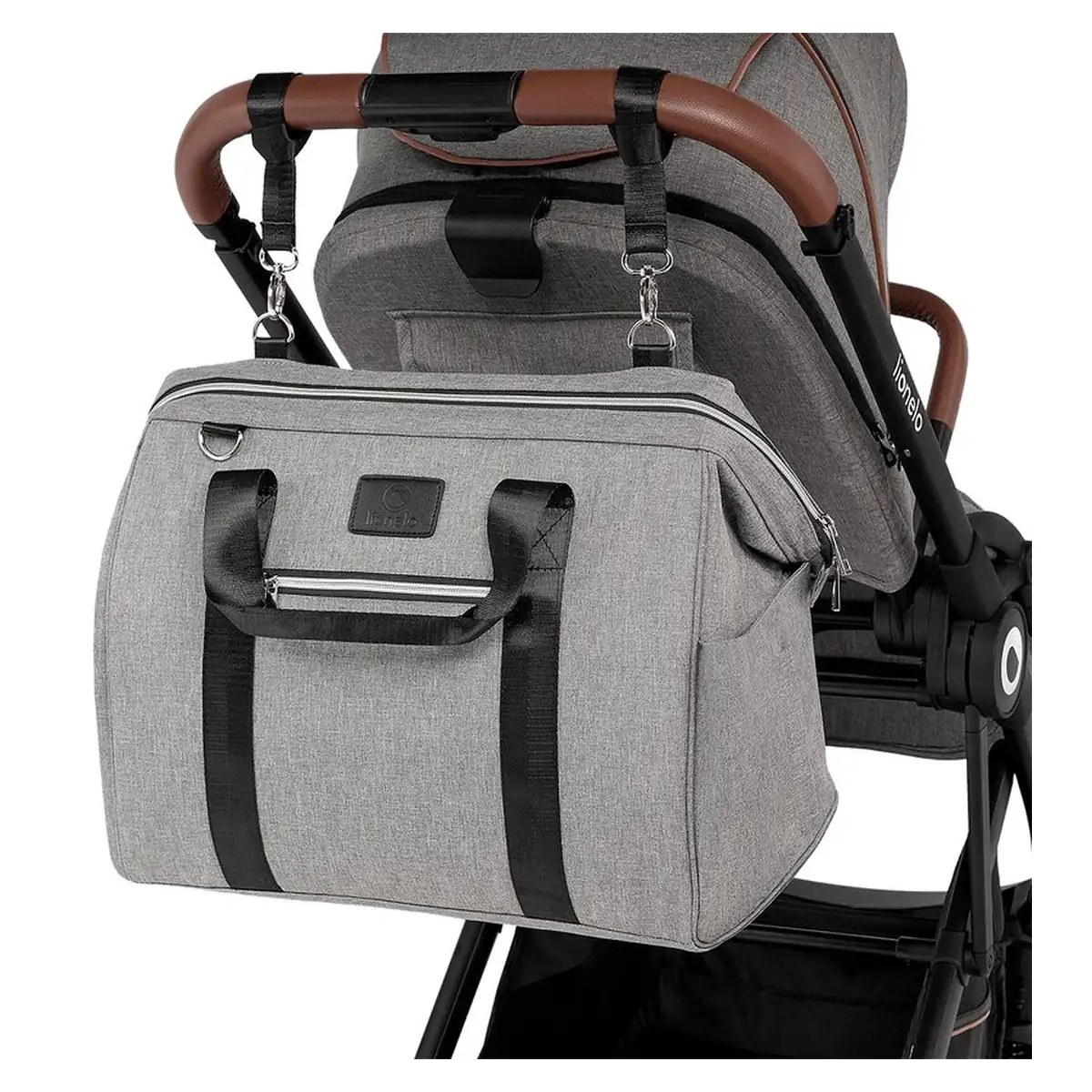 Geanta pentru mamicI, Lionelo, Ida, Cu multiple compartimente, Gri [8]