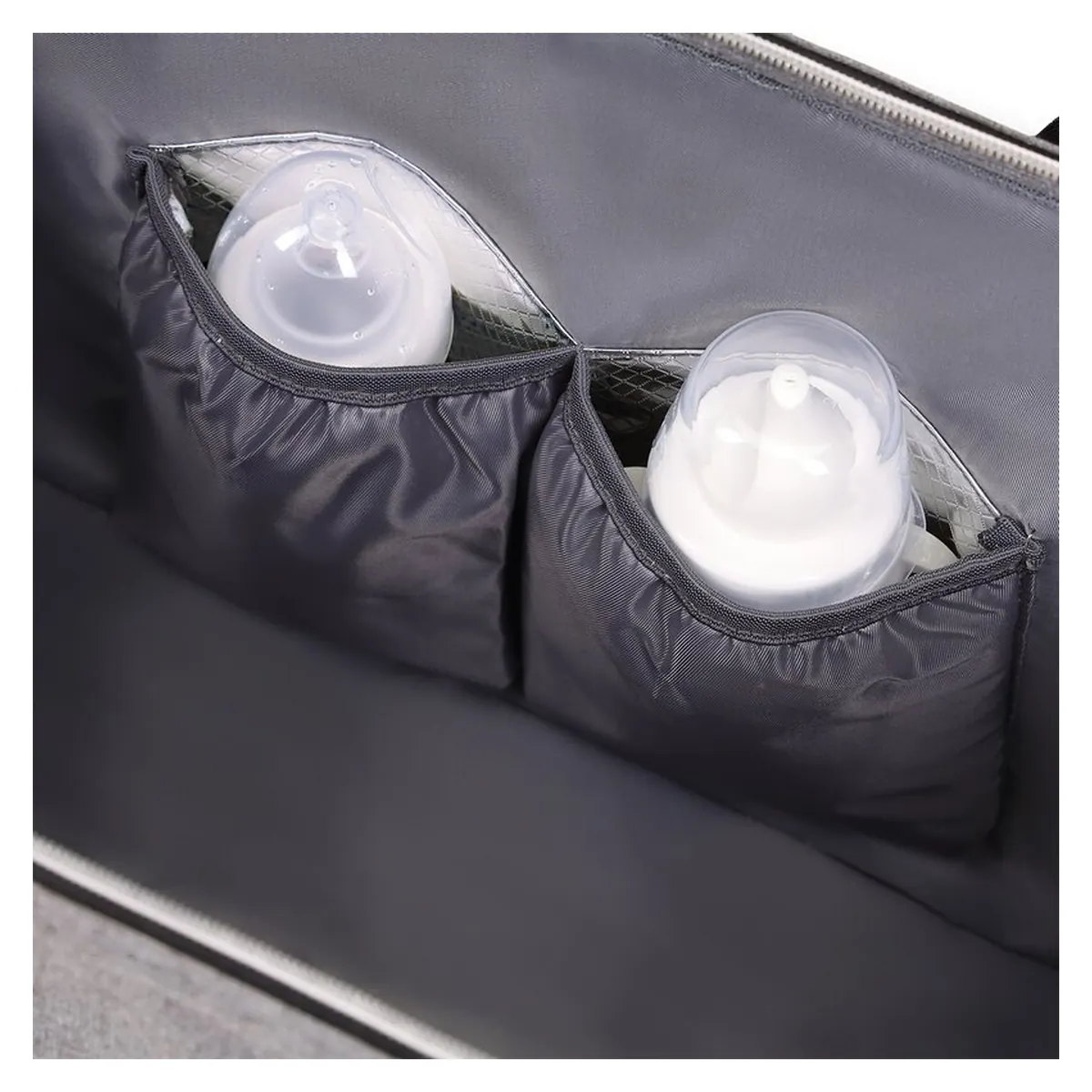 Geanta pentru mamicI, Lionelo, Ida, Cu multiple compartimente, Gri [11]