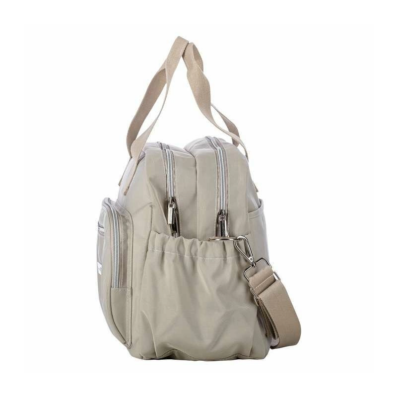 Geanta pentru scutece, FreeON, Style, Impermbeabila, 39x32x18 cm, Grey/beige [2]