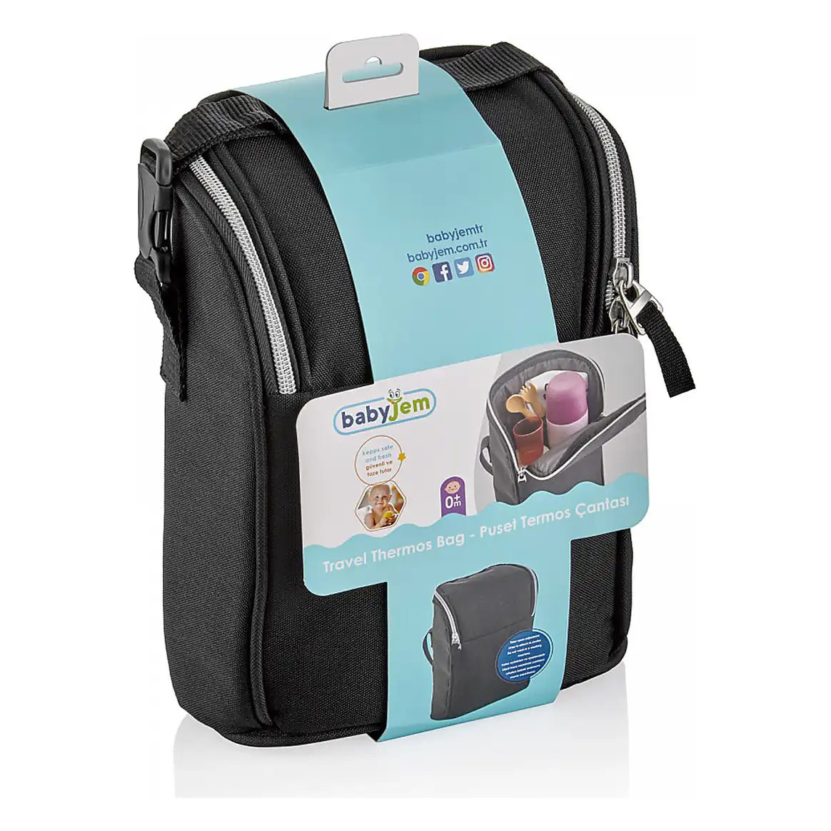 Geanta termoizolanta BabyJem Handy Travel Negru [5]