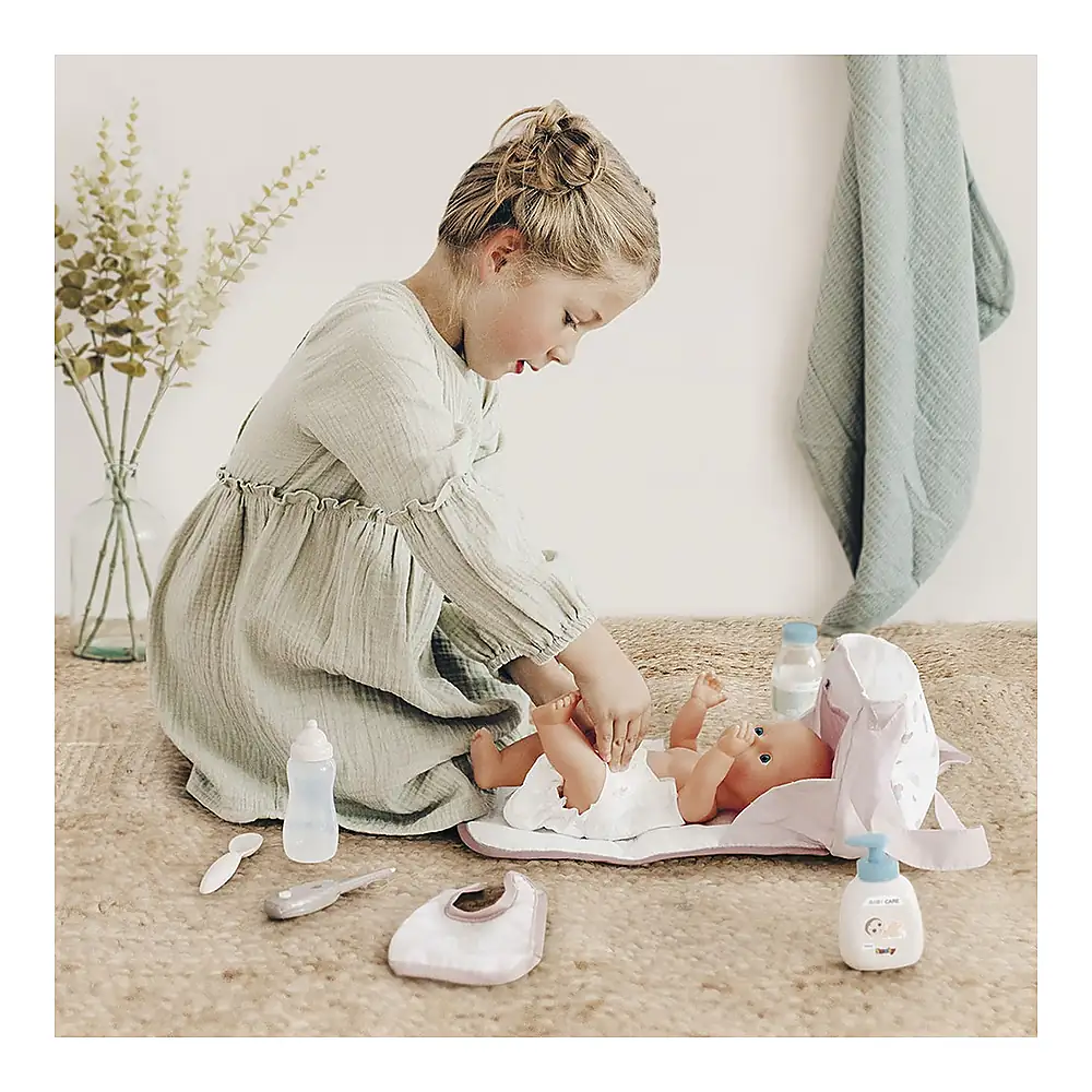 Gentuta de infasat pentru papusa Smoby Baby Nurse Changing Bag crem cu accesorii [5]