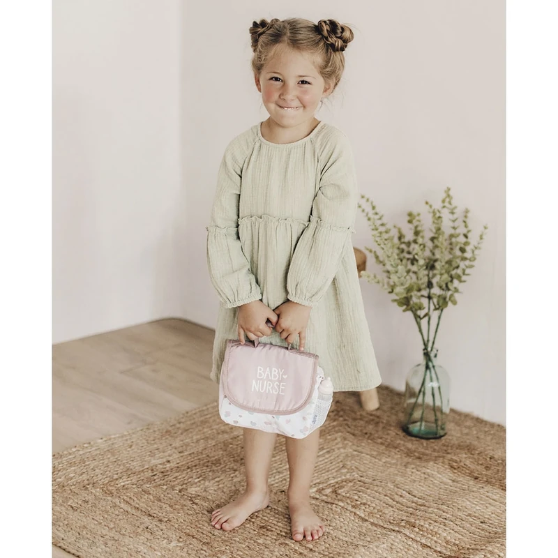 Gentuta de infasat pentru papusa Smoby Baby Nurse Changing Bag crem cu accesorii [6]