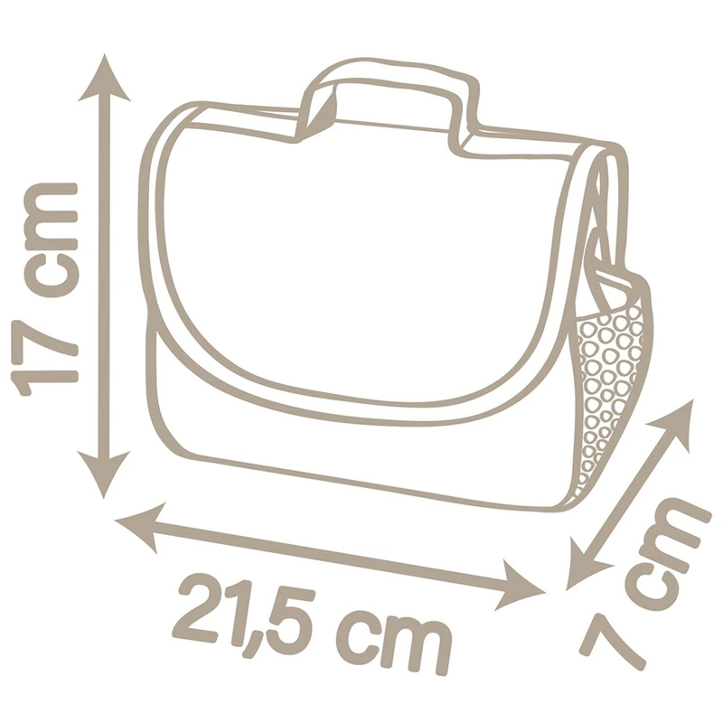 Gentuta de infasat pentru papusa Smoby Baby Nurse Changing Bag crem cu accesorii [3]