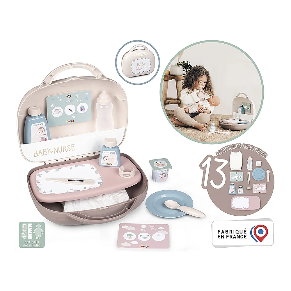 Gentuta pentru ingrijire papusi Smoby Baby Nurse crem [3]