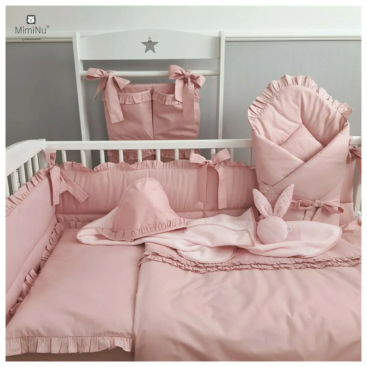 Halat de baie, MimiNu, Cu urechi, 6 - 24 luni Moale, Cu volanase, Cu buzunare, Cu cordon, Din bumbac si thermo fleece, [6]