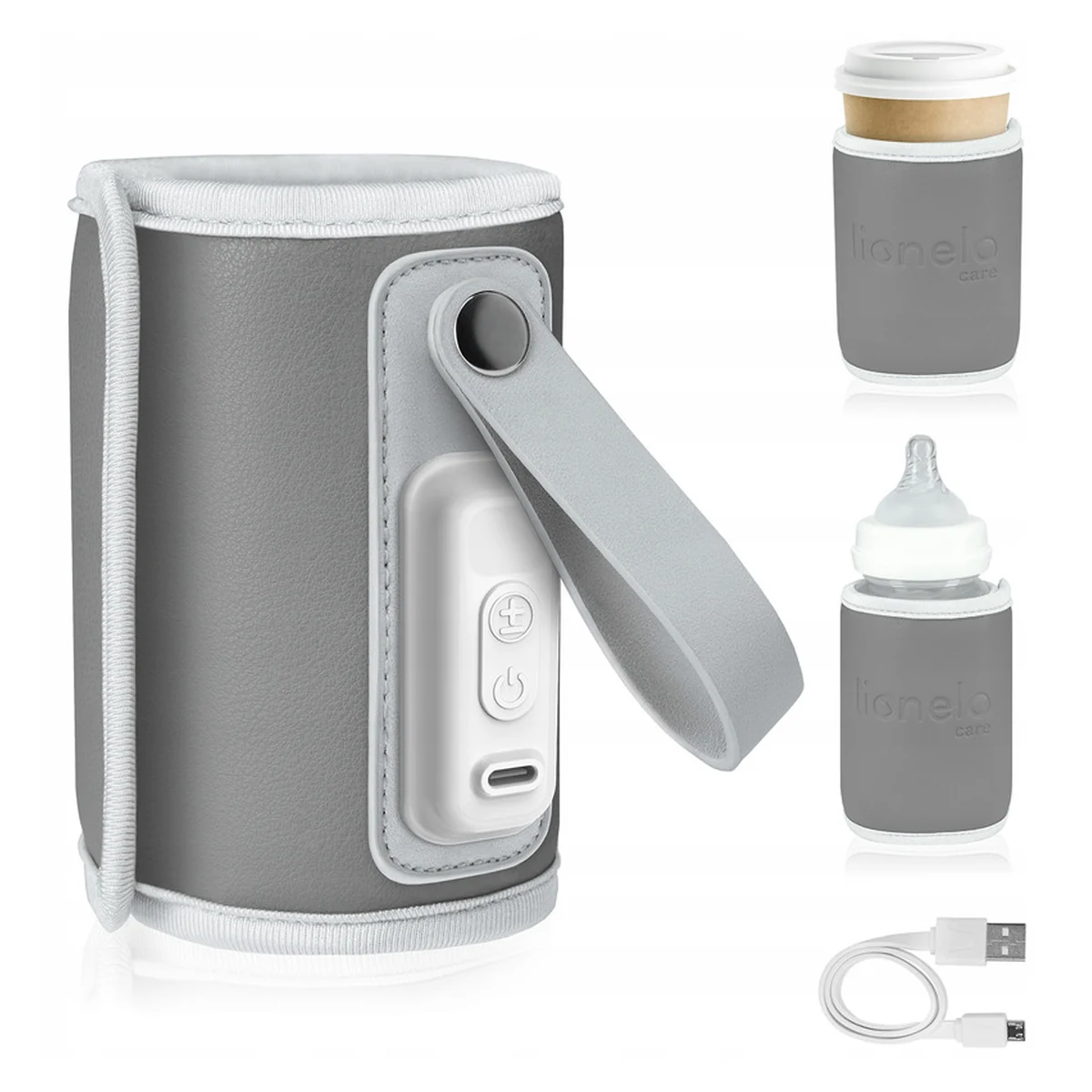 Incalzitor biberoane ThermUp Go, Portabil, Temperatura constanta pana la 24 h, Incarcare USB, Gri [3]