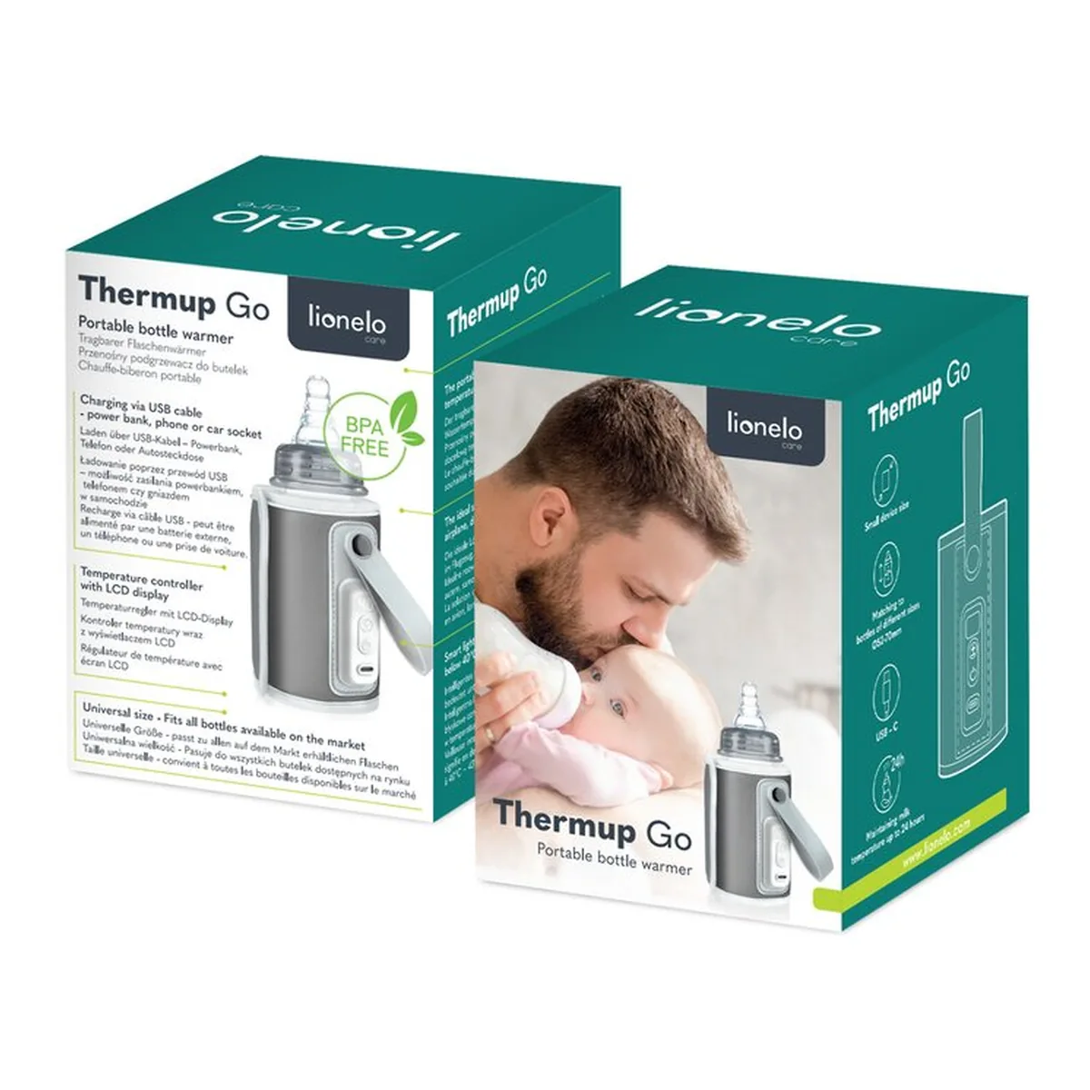 Incalzitor biberoane ThermUp Go, Portabil, Temperatura constanta pana la 24 h, Incarcare USB, Gri [14]