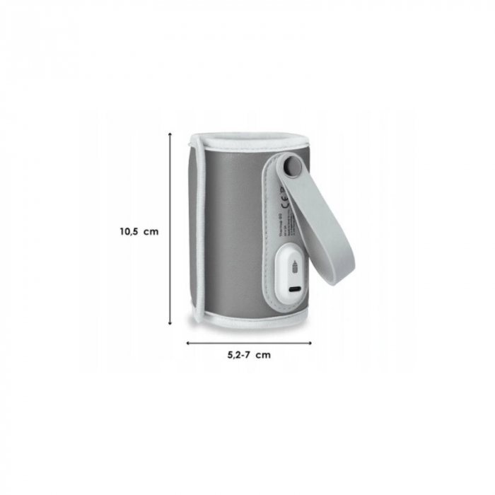Incalzitor biberoane ThermUp Go, Portabil, Temperatura constanta pana la 24 h, Incarcare USB, Gri [5]