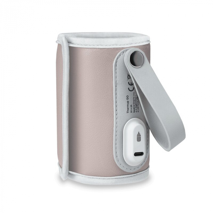 Incalzitor biberoane ThermUp Go, Portabil, Temperatura constanta pana la 24 h, Incarcare USB, Roz [1]