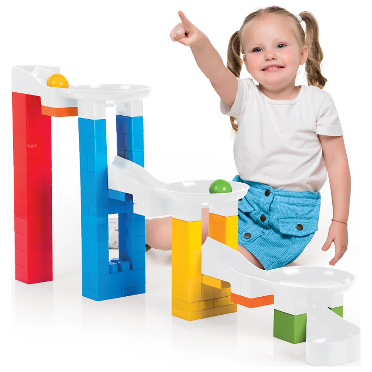 Joc de constructie - Labirintul bilutelor (79 piese) DOLU 12 luni+ [3]