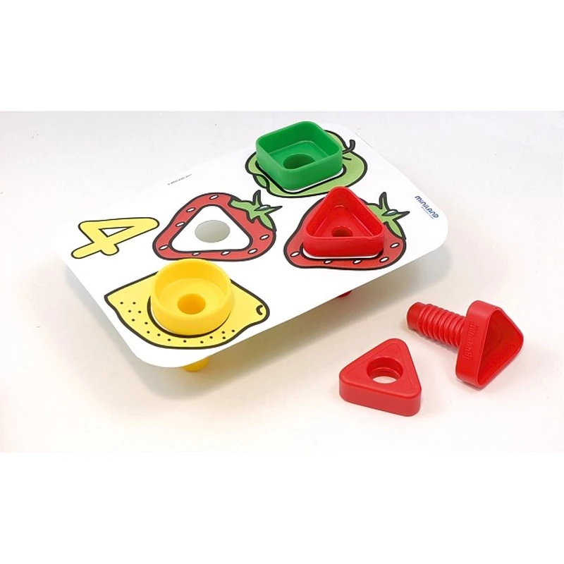 Joc de indemanare Suruburi si Piulite si cutie de depozitare Miniland [3]