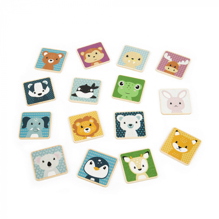 Joc de memorie Gaseste animalutele BIGJIGS din lemn [4]