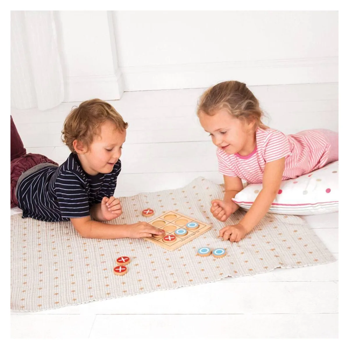 Joc educativ X si Zero BIGJIGS din lemn pentru copii [4]