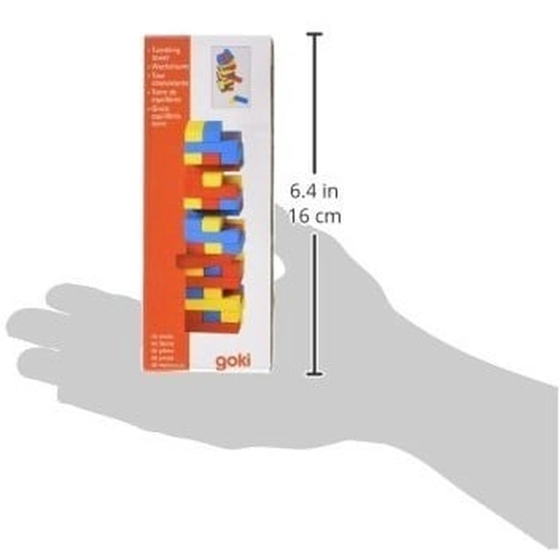 Joc Jenga cu piese din lemn Colori [2]