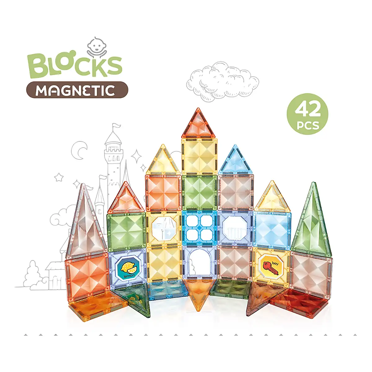 Joc magnetic Diamond - 42 piese (7.5 cm) [3]