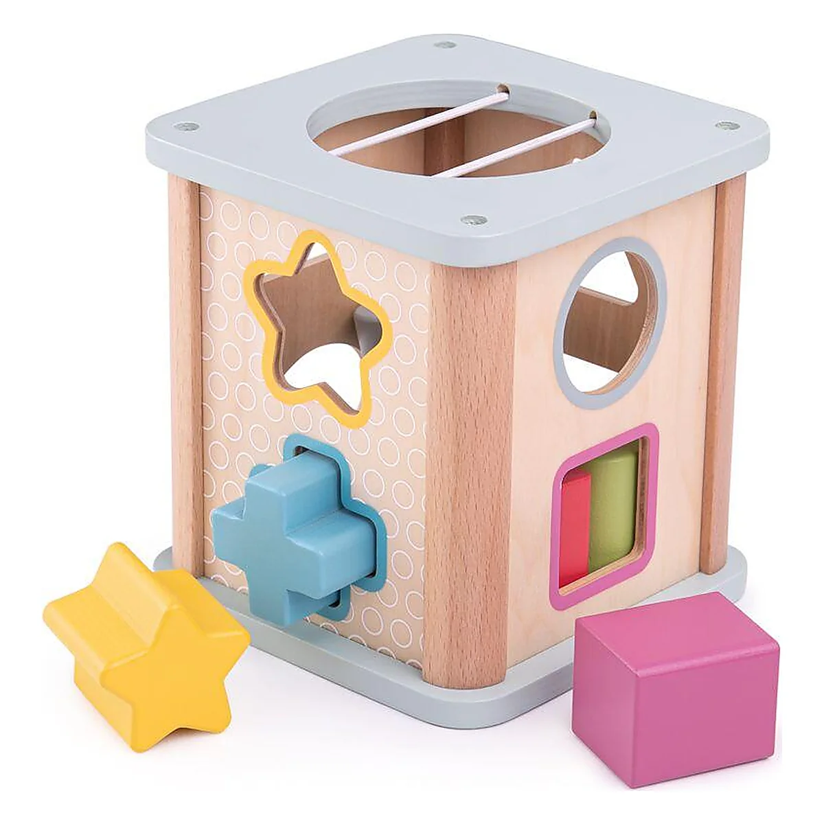 Joc sortare - Cubul magic (pastel) BIGJIGS Toys 12 luni+ [2]