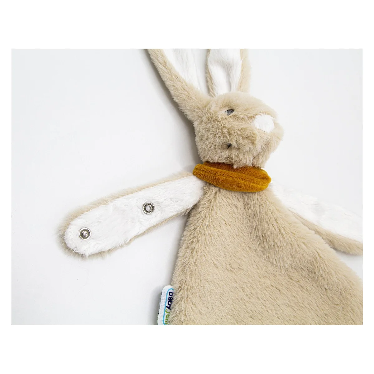 Jucarie atasament bebelusi Iepuras, BabyJem, cu sistem prindere suzeta, Maro [2]