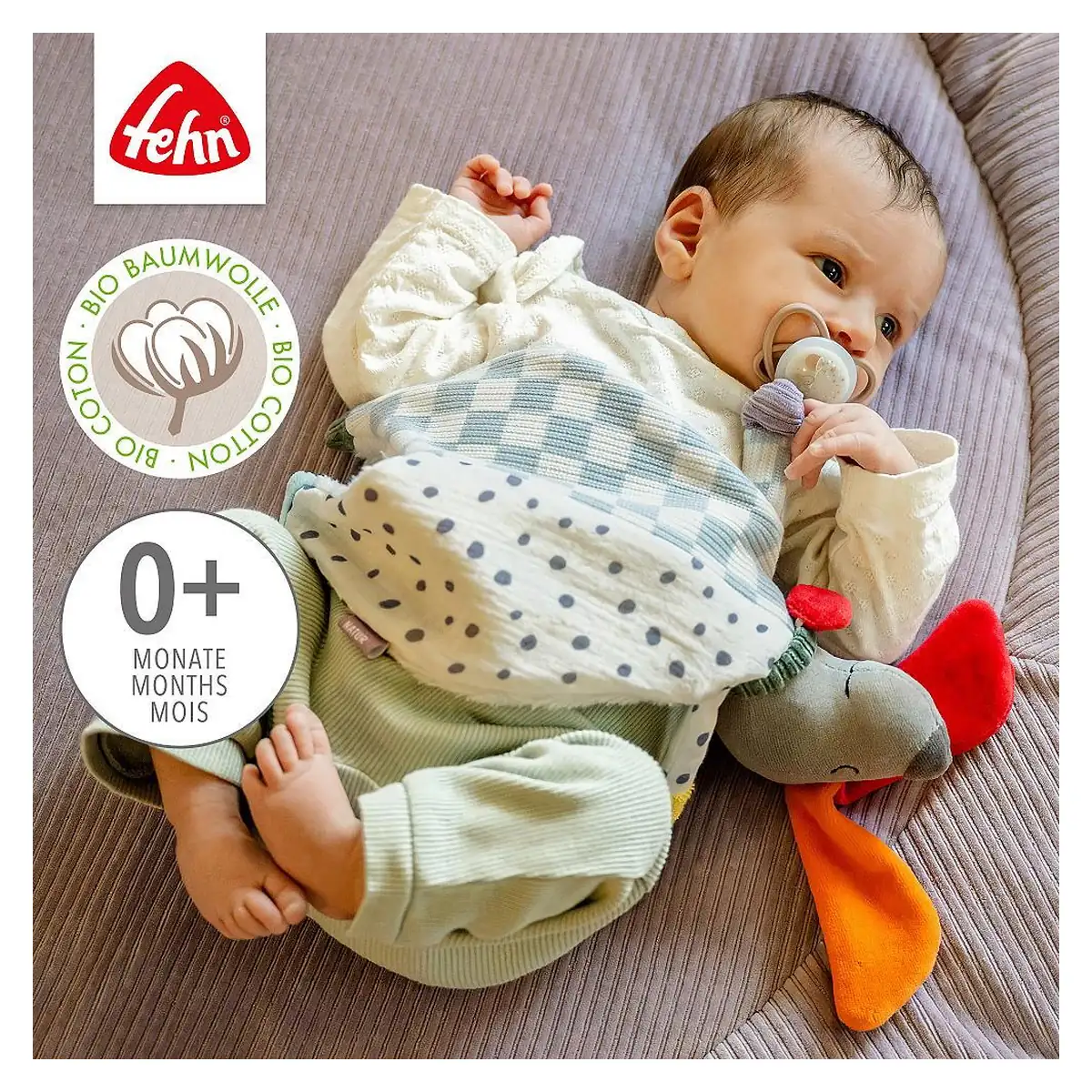 Jucarie cu inel pentru suzeta  - Catelus NATUR [4]