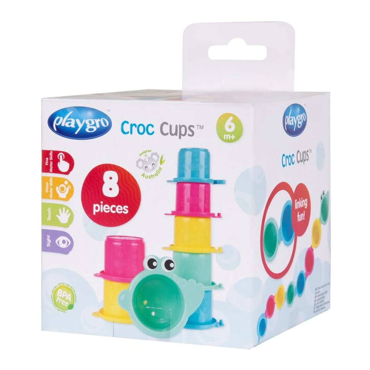 Jucarie de baie, Playgro, Croc Cups, 8 piese [7]