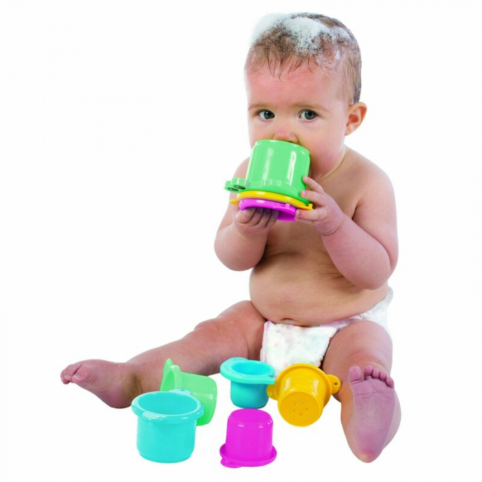 Jucarie de baie, Playgro, Croc Cups, 8 piese [2]