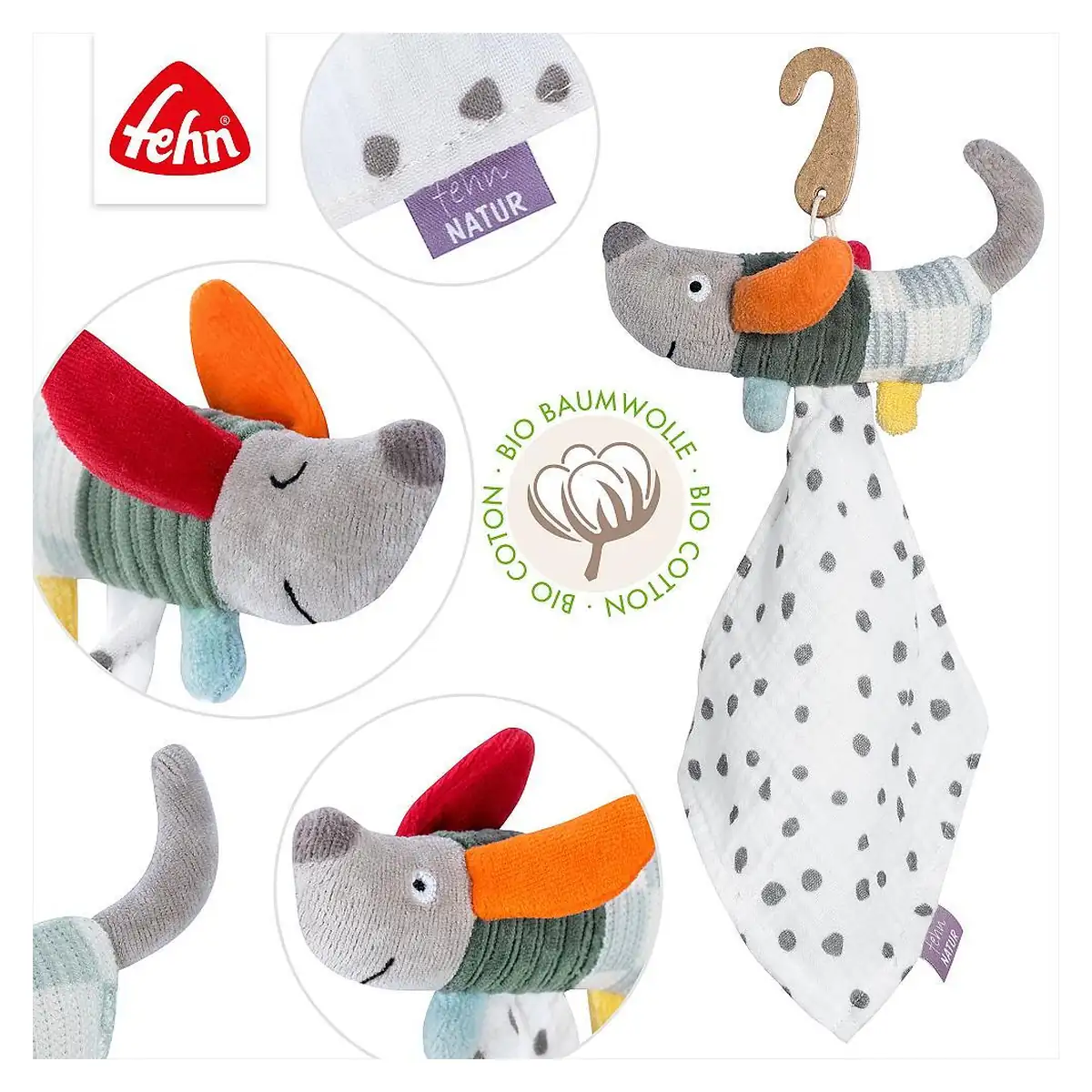 Jucarie doudou mini - Catelus NATUR [3]