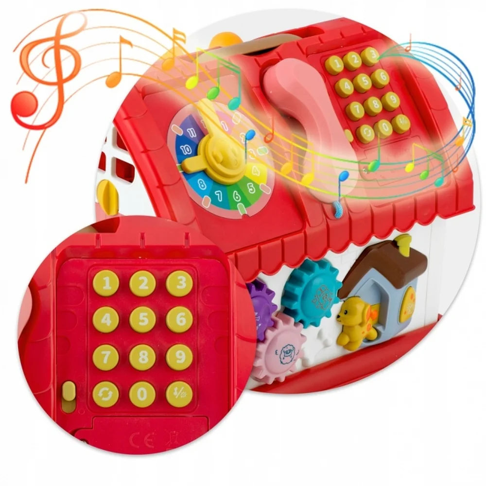 Jucarie educativa sub forma de casa cu telefon si covoras inclus Ricokids [2]