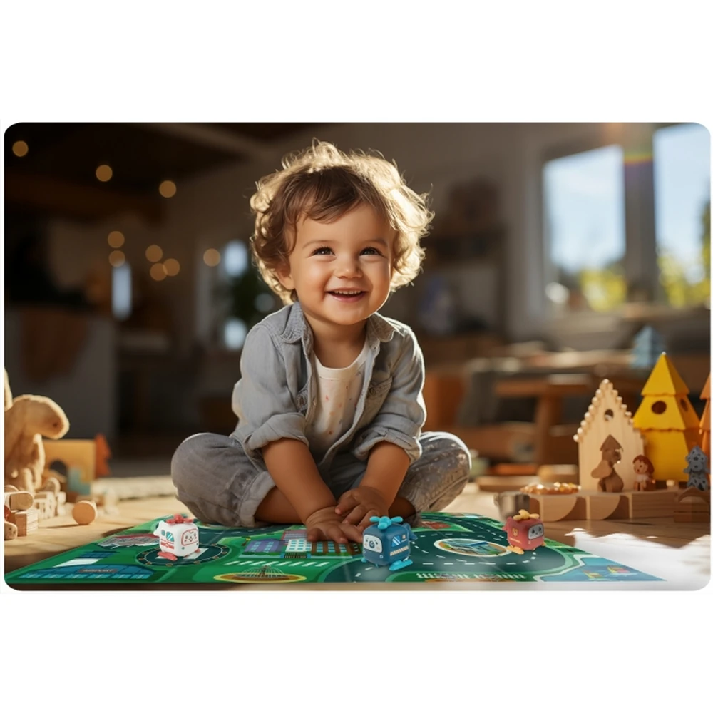 Jucarie educativa sub forma de casa cu telefon si covoras inclus Ricokids [3]