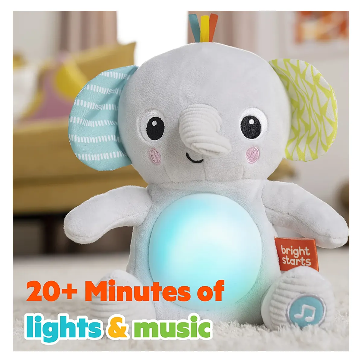 Jucarie interactiva Bright Starts, Hug a Bye Baby Elephant [5]