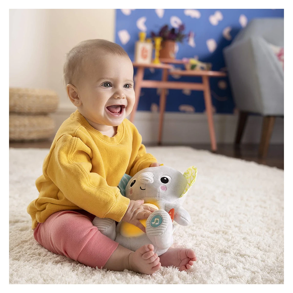 Jucarie interactiva Bright Starts, Hug a Bye Baby Elephant [2]