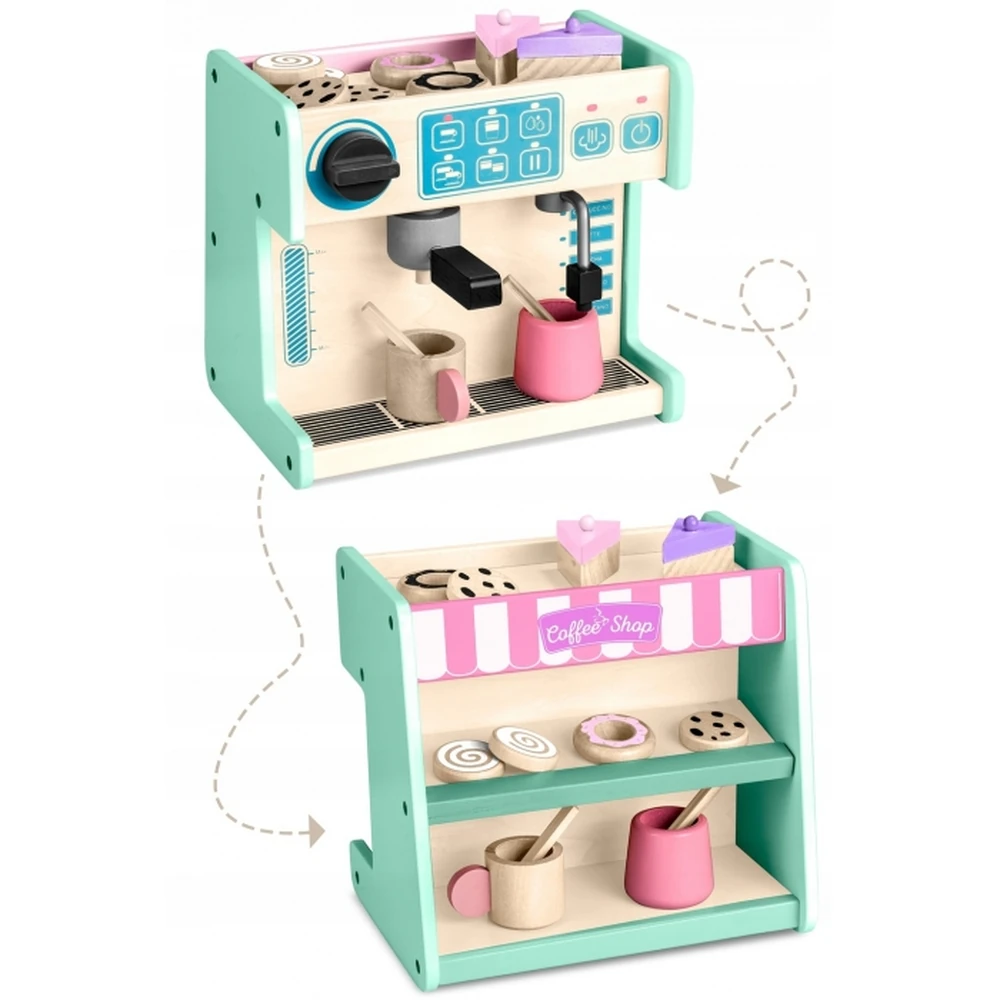 Jucarie interactiva din lemn, coffee shop, Ricokids - Mint [3]