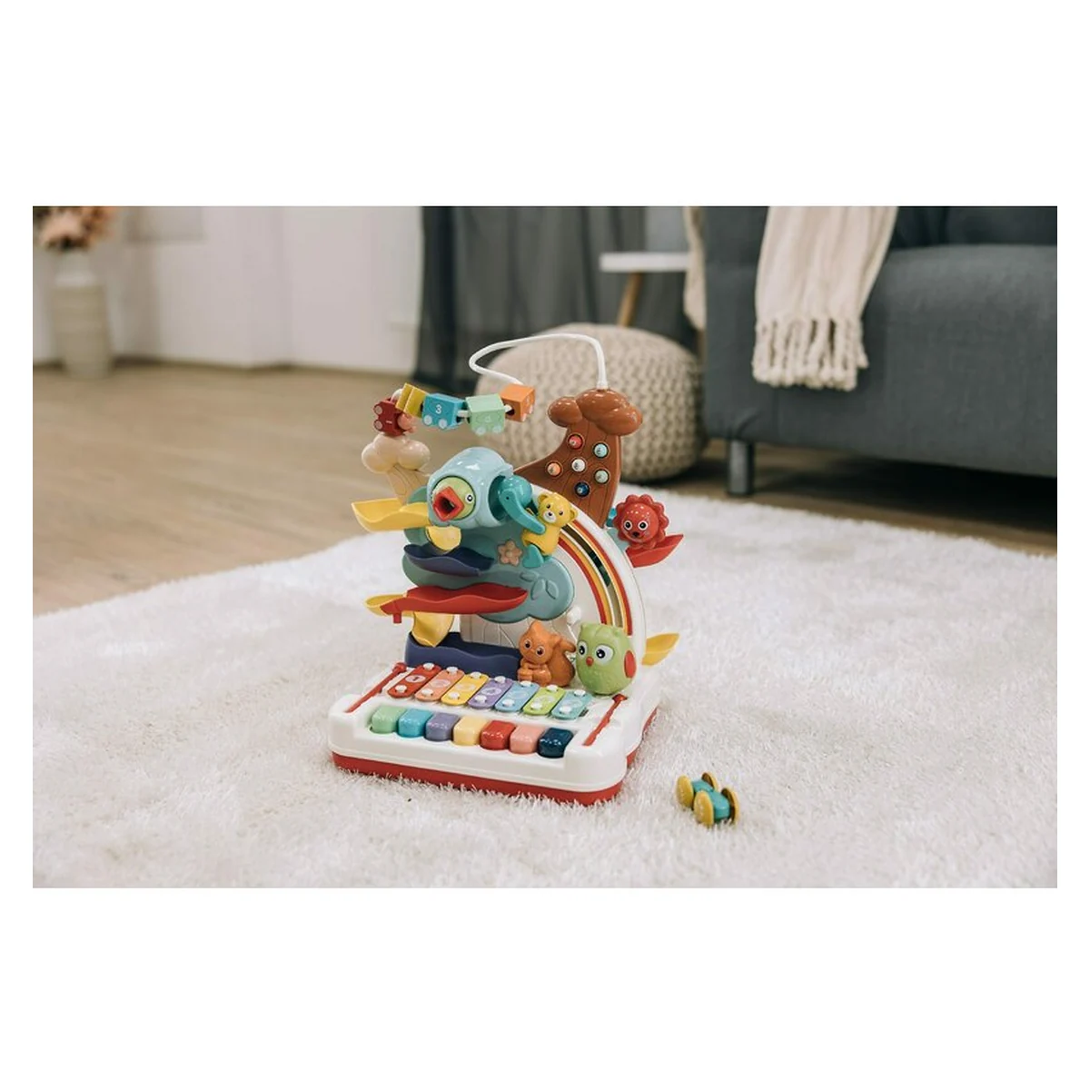 Jucarie interactiva, Free2Play, jocuri, pian sau xilofon, pista de masini, bile, 26x28x36 cm, 36 luni+, Multicolor [4]