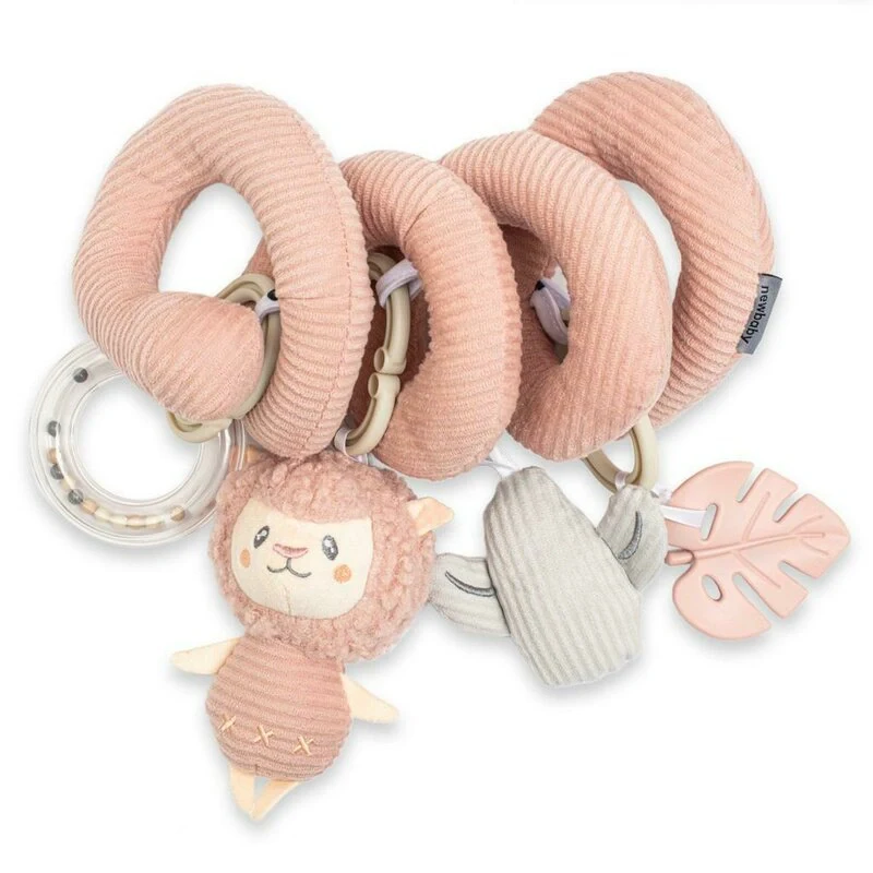 Jucarie interactiva, New Baby, Spirala, Lama, Pentru atasare la patut sau carucior, 0 luni+, Multicolor [1]