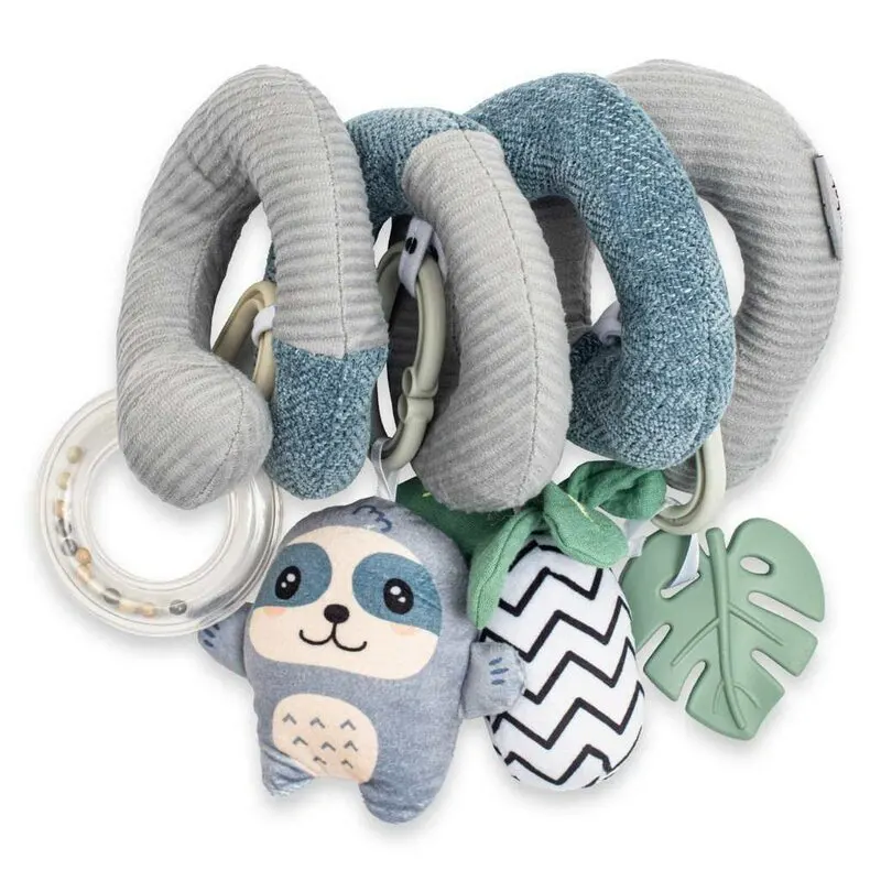 Jucarie interactiva, New Baby, Spirala, Lenes, Pentru atasare la patut sau carucior, 0 luni+, Multicolor [1]