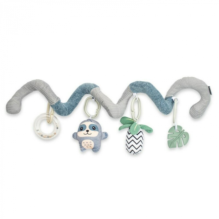 Jucarie interactiva, New Baby, Spirala, Lenes, Pentru atasare la patut sau carucior, 0 luni+, Multicolor [3]
