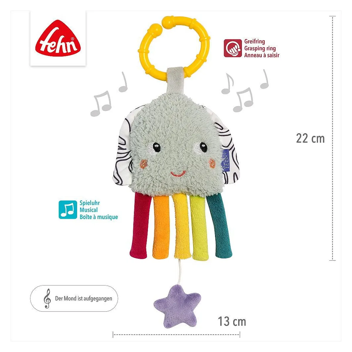 Jucarie muzicala mini - Caracatita colorata [4]