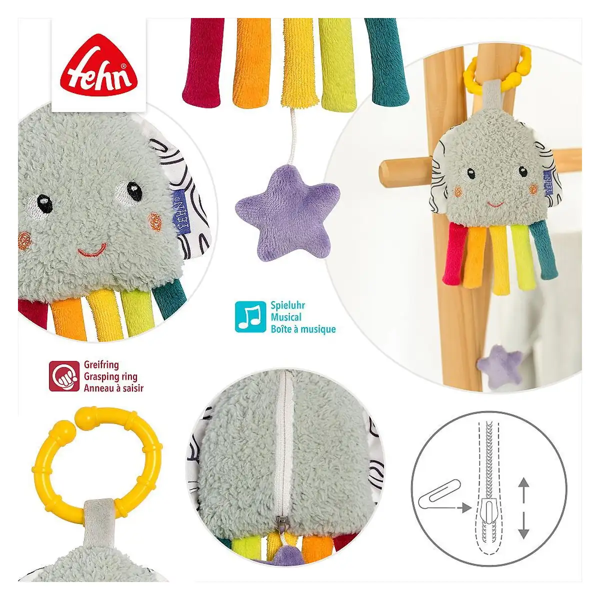 Jucarie muzicala mini - Caracatita colorata [5]