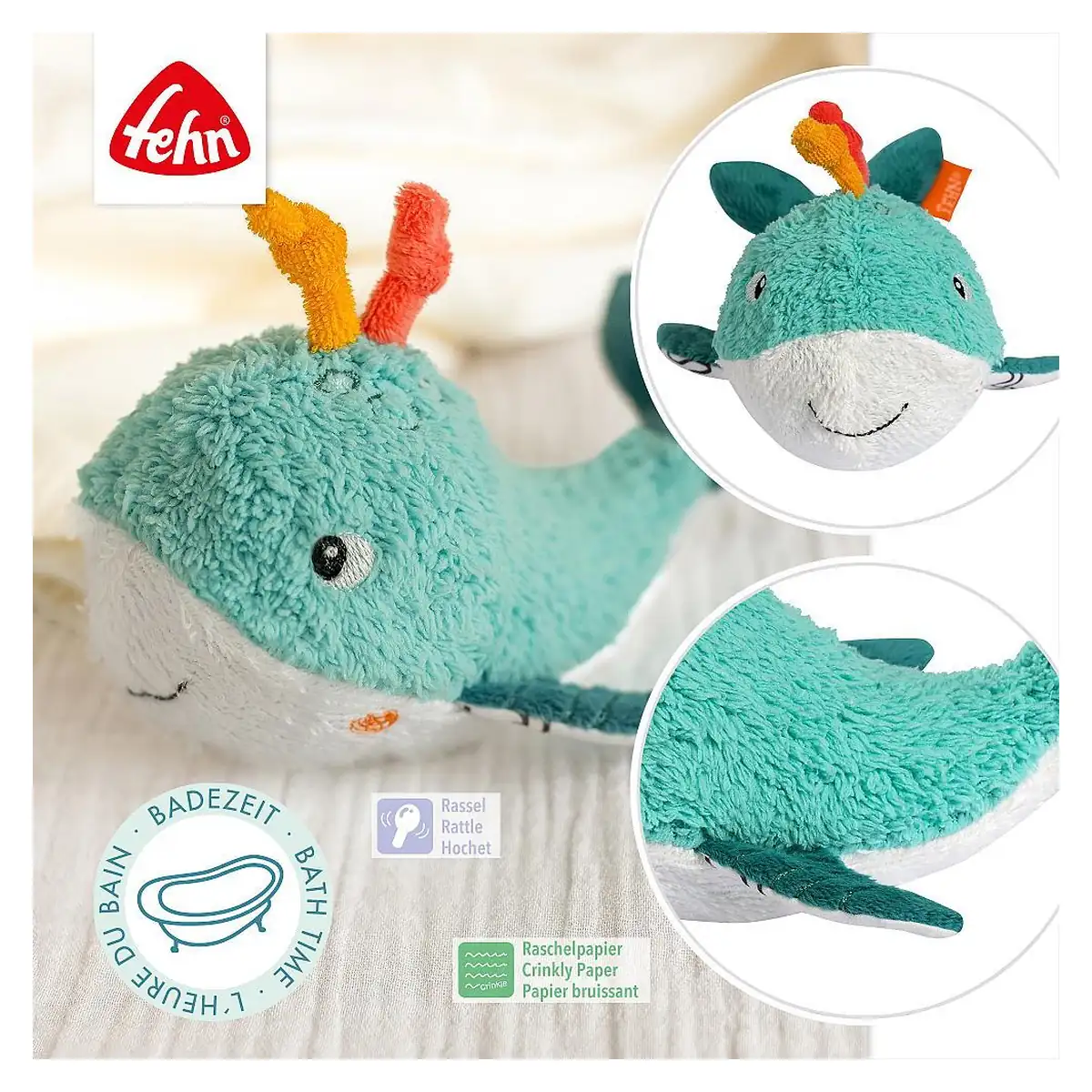 Balena Somnoroasa - Jucarie de baie DoBabyDoo® Ocean Collection [3]