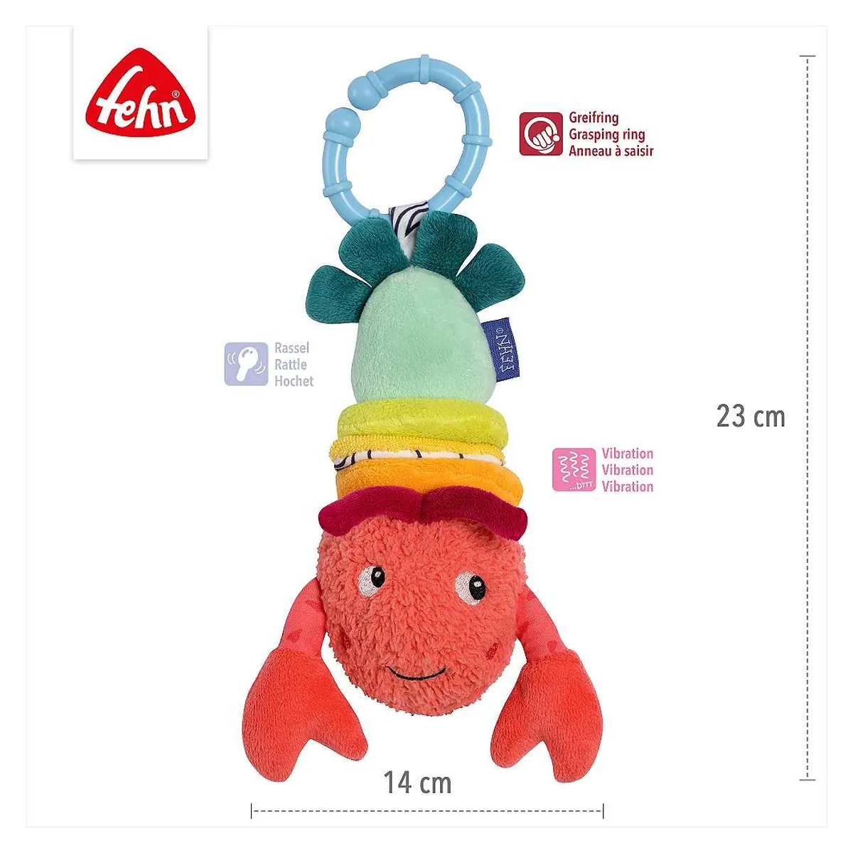 Jucarie pentru carucior cu vibratii - Racul vesel [5]