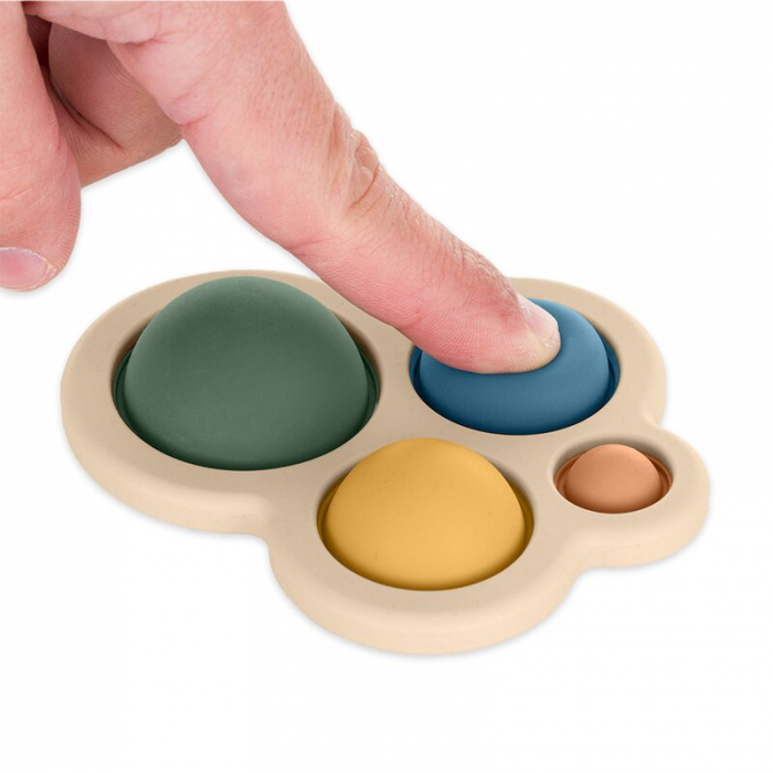 Jucarie senzoriala, Petite&Mars, Chill out, Din silicon, 11 cm, 6 luni+, Verde [3]