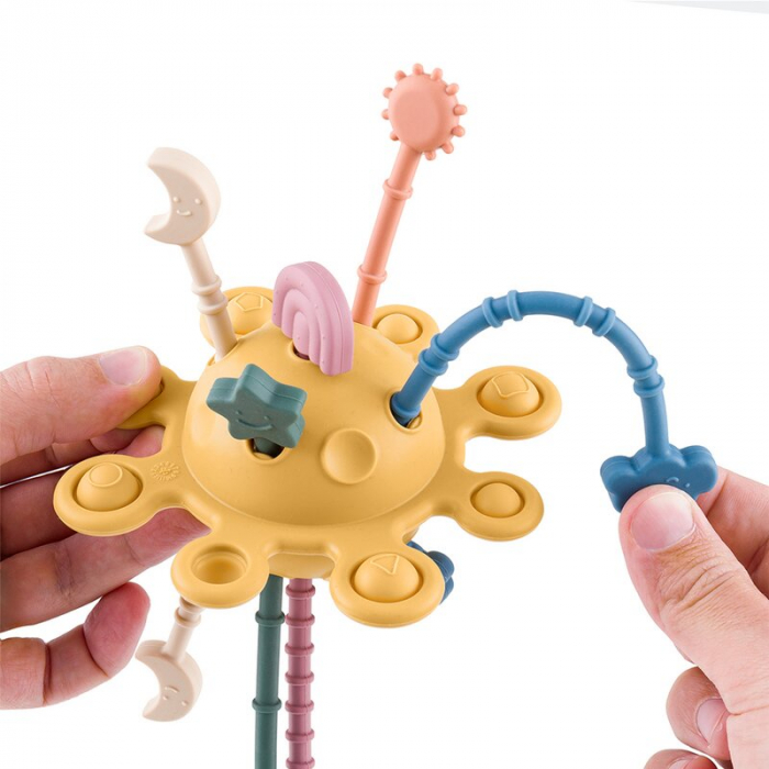 Jucarie senzoriala, Petite&Mars, Crazy planet, Din silicon, 20 cm, 10 luni+, Multicolor [2]