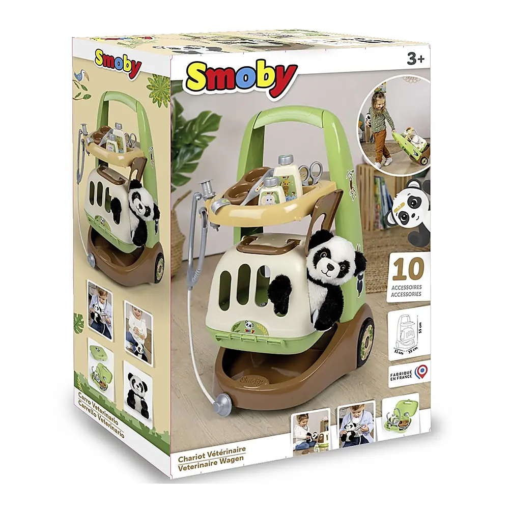 Jucarie Smoby Animal Care Trolley cu 10 accesorii [7]