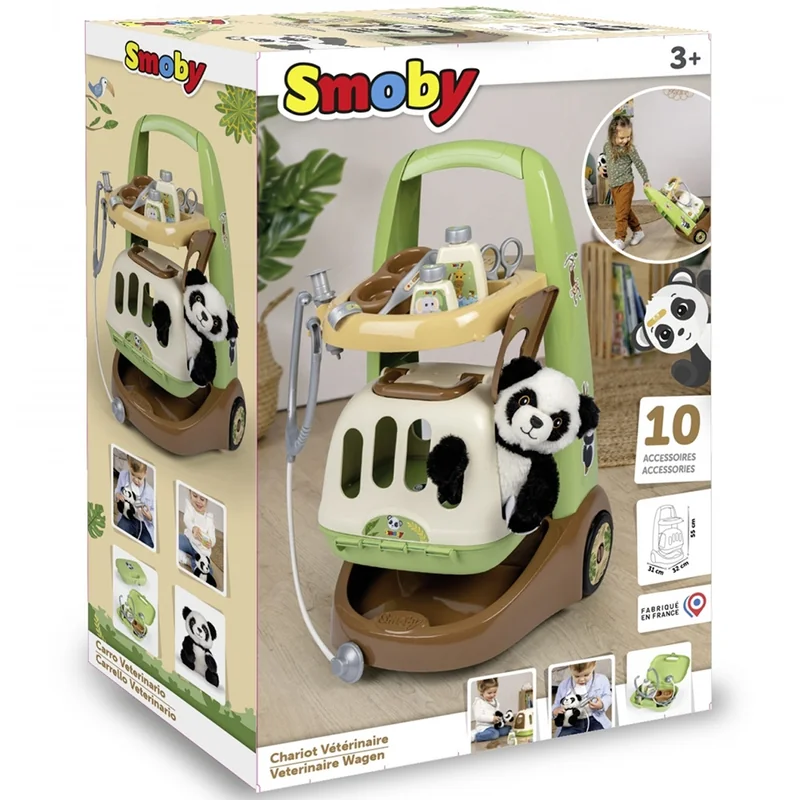 Jucarie Smoby Animal Care Trolley cu 10 accesorii [7]