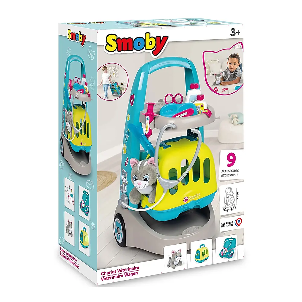 Jucarie Smoby Set veterinar cu carucior si pisica [7]