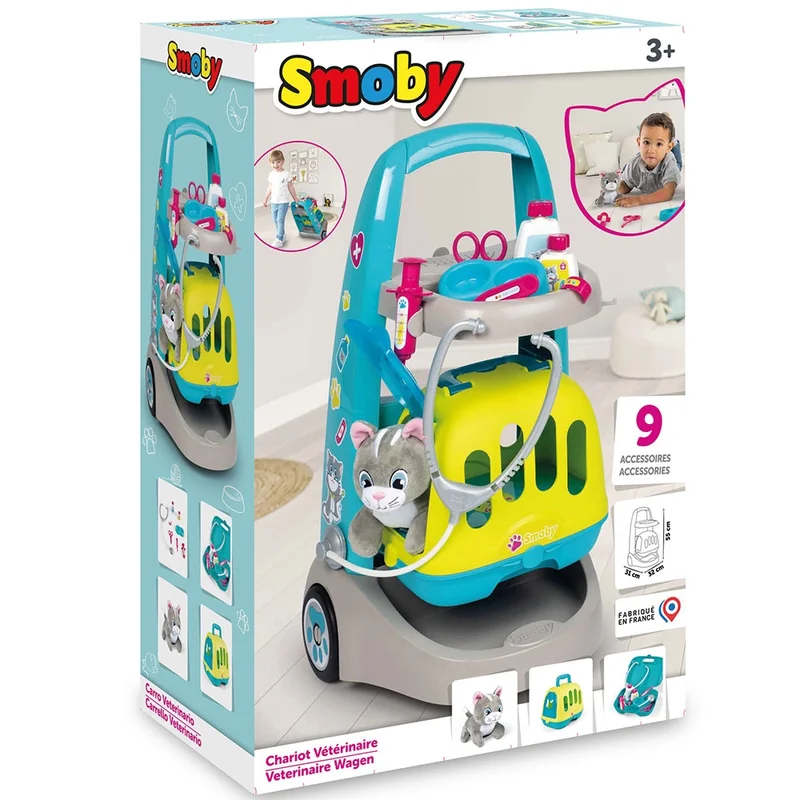Jucarie Smoby Set veterinar cu carucior si pisica [7]